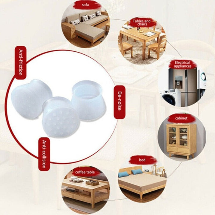 Anti-slip Silent Silicon Furniture Leg Cover Set | Bowlift