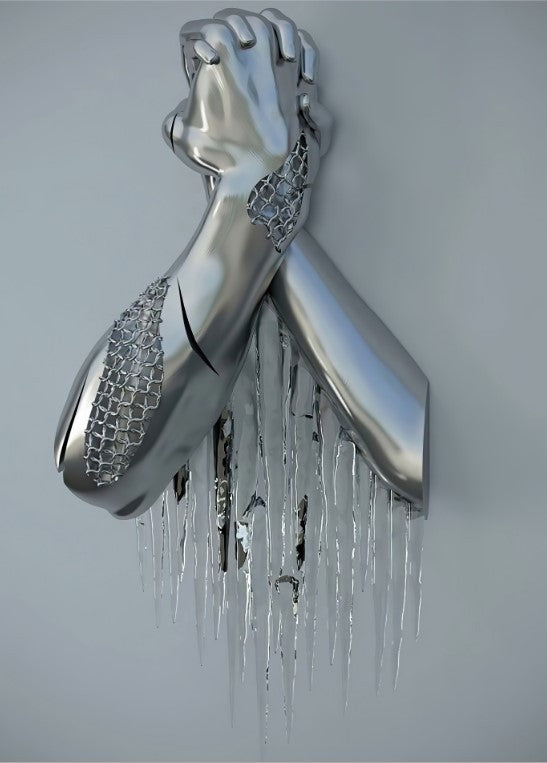 BowLift | Metal Figure Statues Styles Abstract Canvas Painting Couples Wall Art Love Sculpture Poster Print Home Decor Living Room Gifts