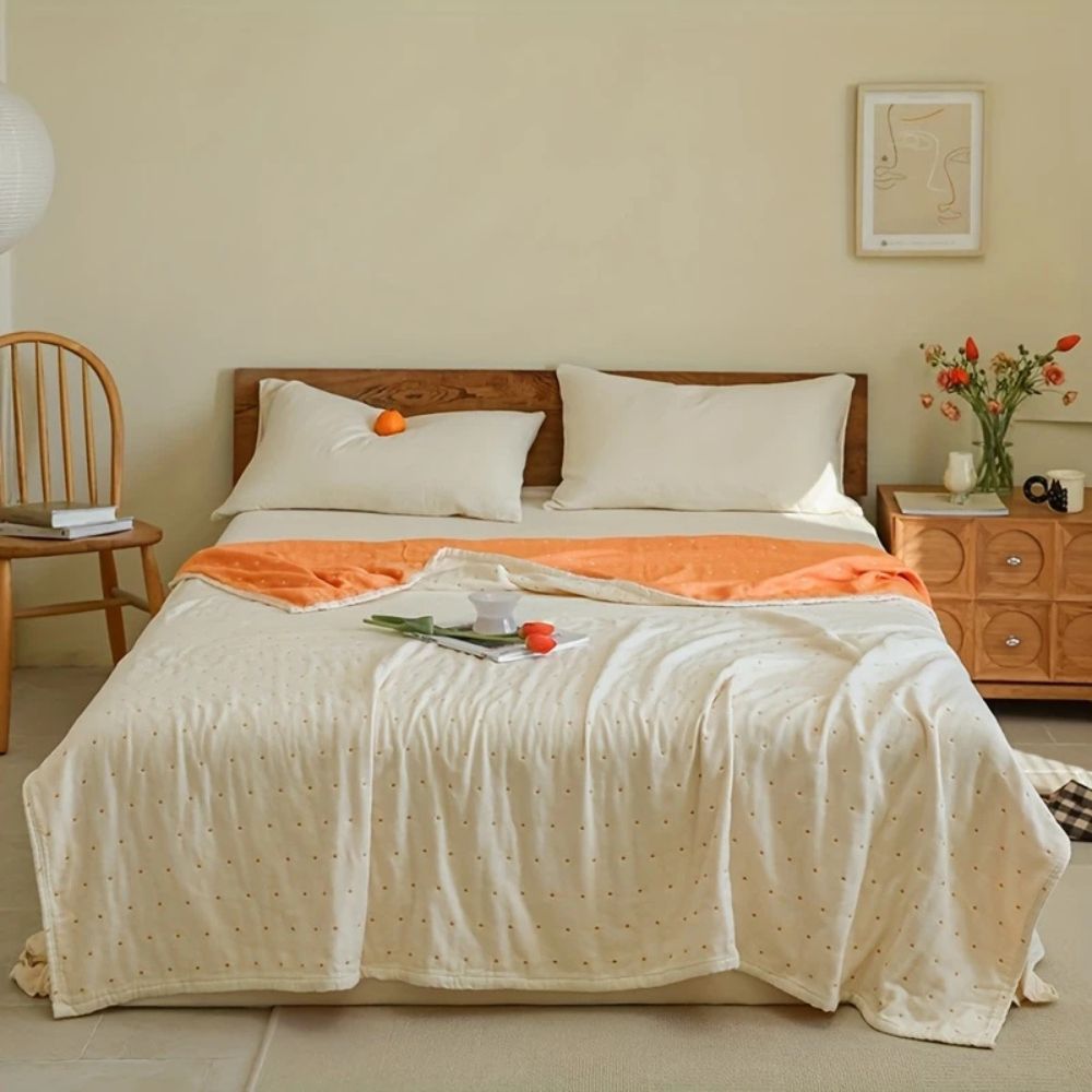 BowLift | Heart Stitched Double-Spliced Cotton Gauze Blanket