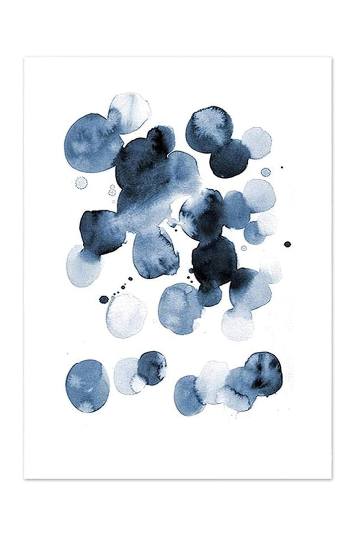 Blue Abstract Canvas Poster | Bowlift