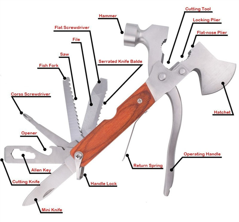 BowLift | Multifunctional Stainless Steel Hammer Camping Tool