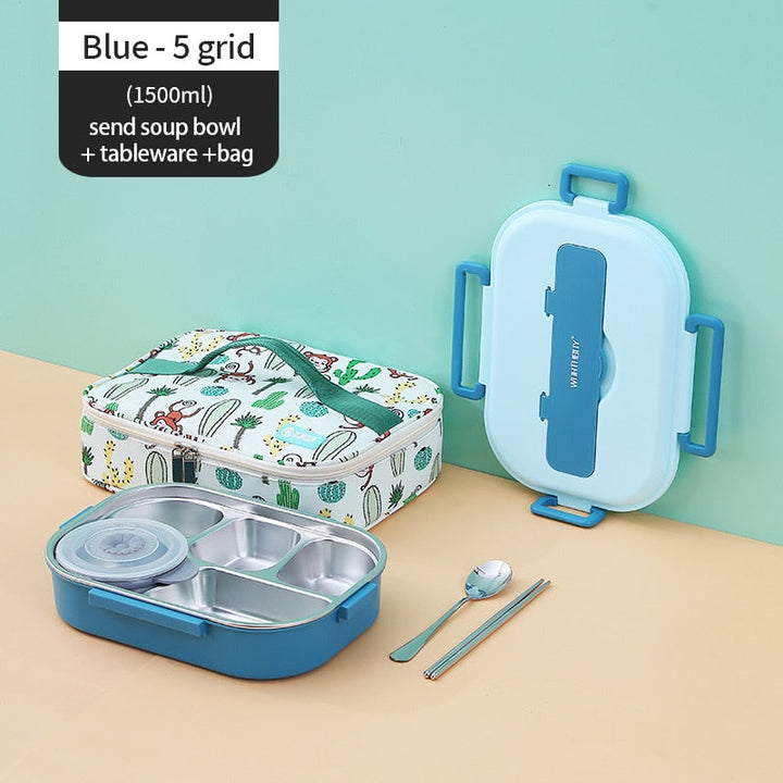 Stainless Steel Multi Compartment Kids Lunch Box | Bowlift
