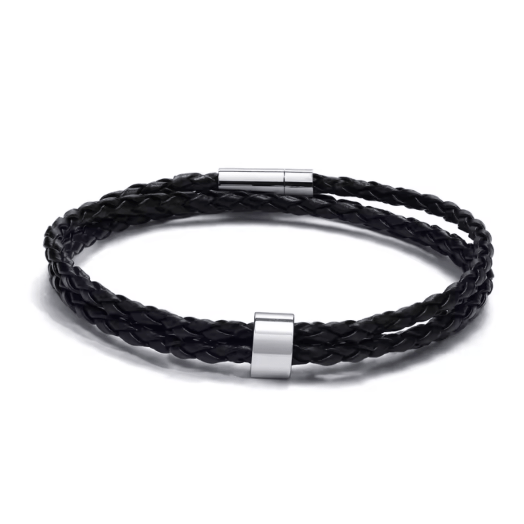 BowLift | Men's braided bracelet with personalized name beads