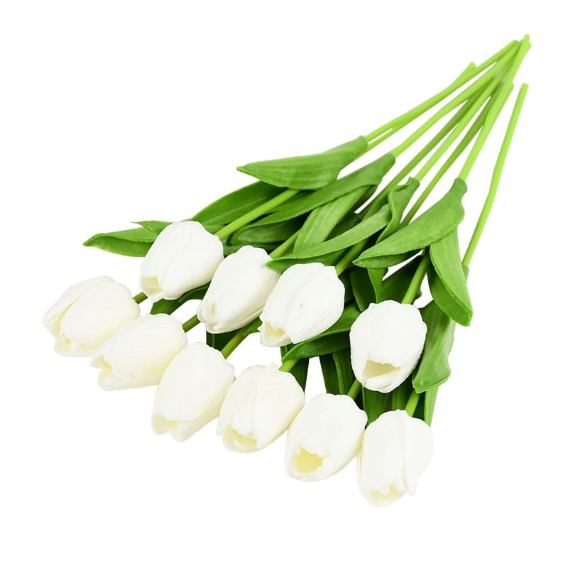 BowLift | Artificial Flower Bouquet with Tulips, Decoration (10 Pieces)