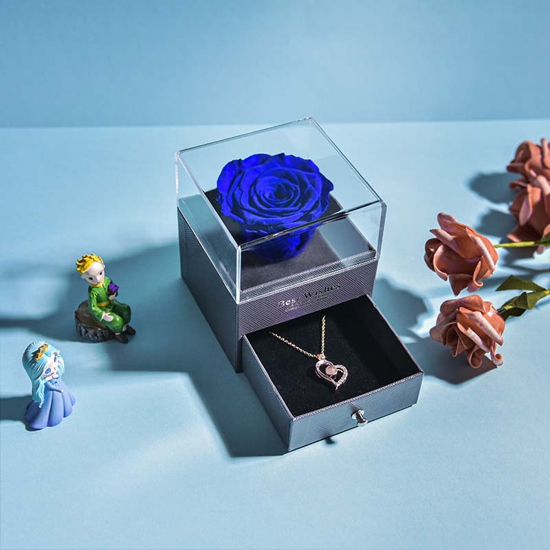 BowLift | Natural Eternal Rose Necklace Jewelry Box