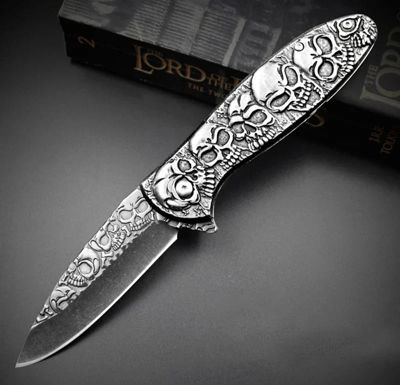 Tactical Nigh Skull Foldable Pocket Knife | Bowlift