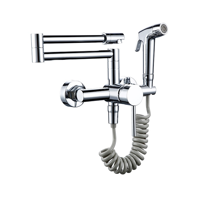 BowLift | Flexible Kitchen Tap with Pull-Out Spray – Stainless Steel Design