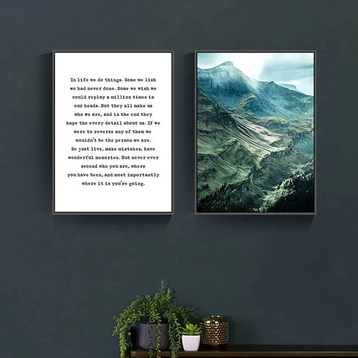 Mountain Lake Wilderness Landscape Wall Art Fine Art Canvas Prints Posters Pictures Of Calm For Living Room Dining Room Decor | Bowlift