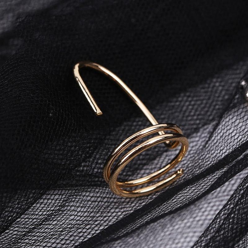 BowLift | Sleek Line Gothic Metal Thin Nail Rings