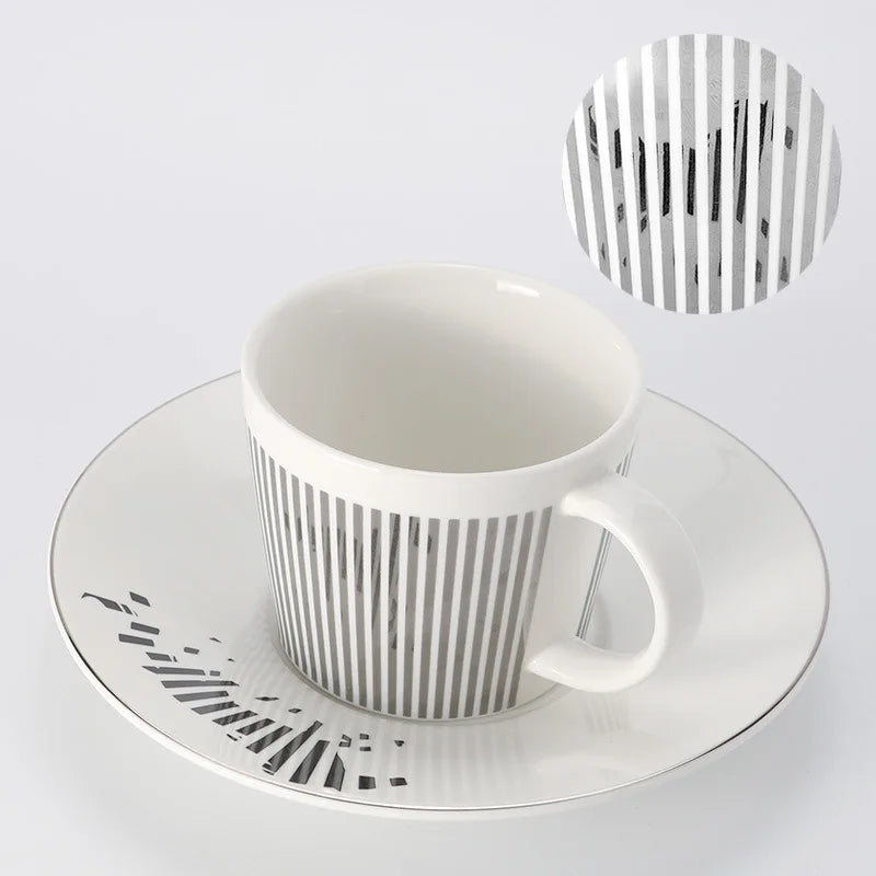 BowLift | Creative dynamic SLR cup Leopard anamorphic zebra cup Luycho coffee tea cup set with coaster 90ml-225ml