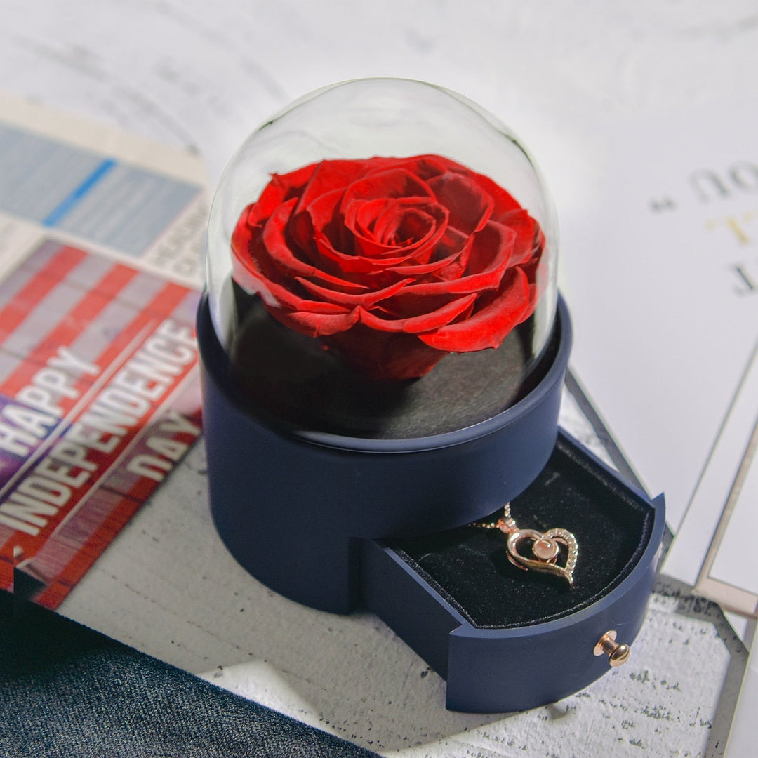 BowLift | Natural Eternal Rose Necklace Jewelry Box