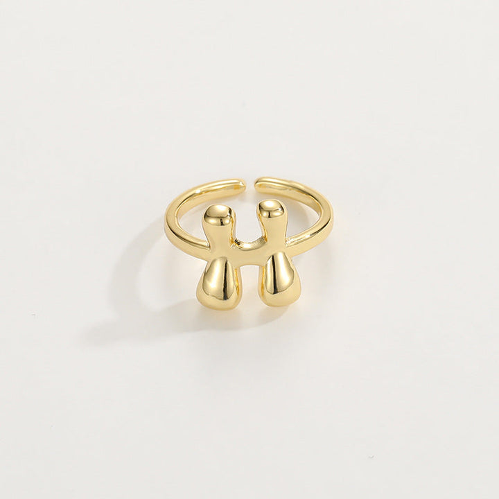 BowLift | Cute Bubble Letter Initial Ring