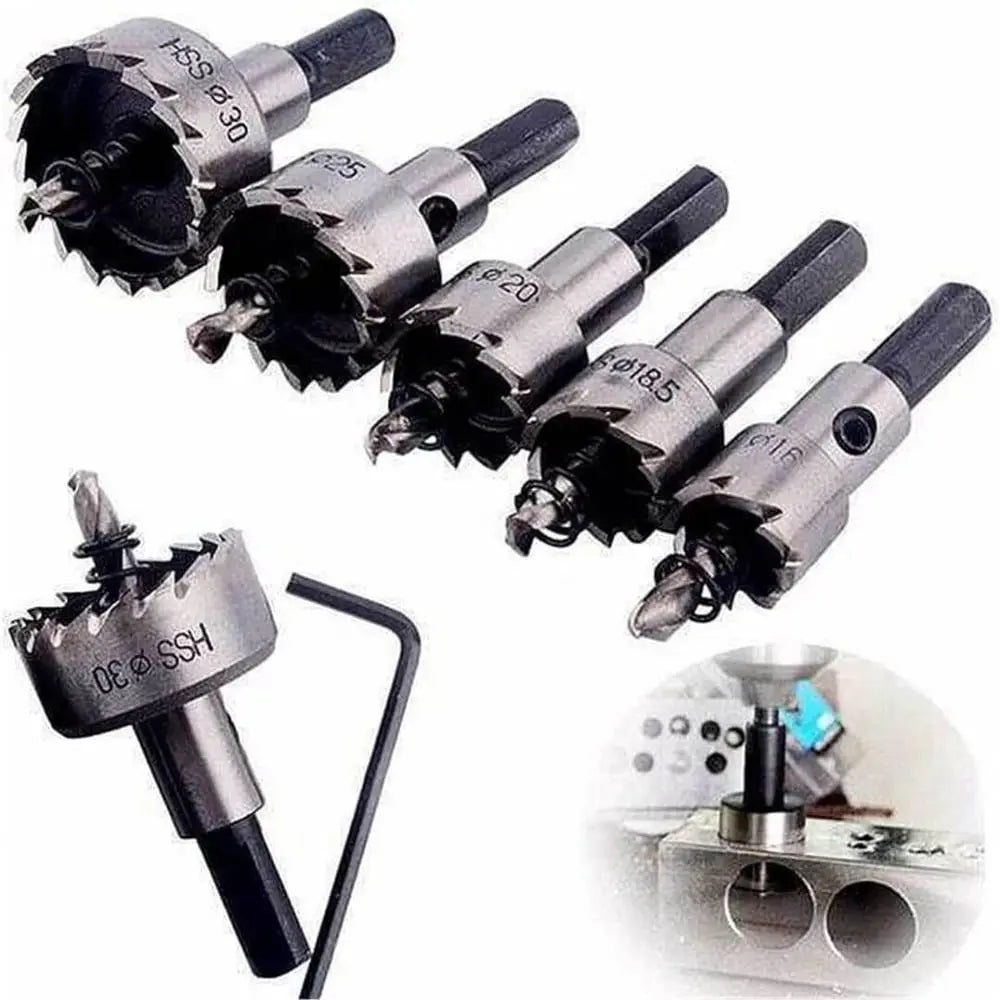 BowLift | High-Performance Carbide Core Drill Bit Set for Metal (5 Pieces)