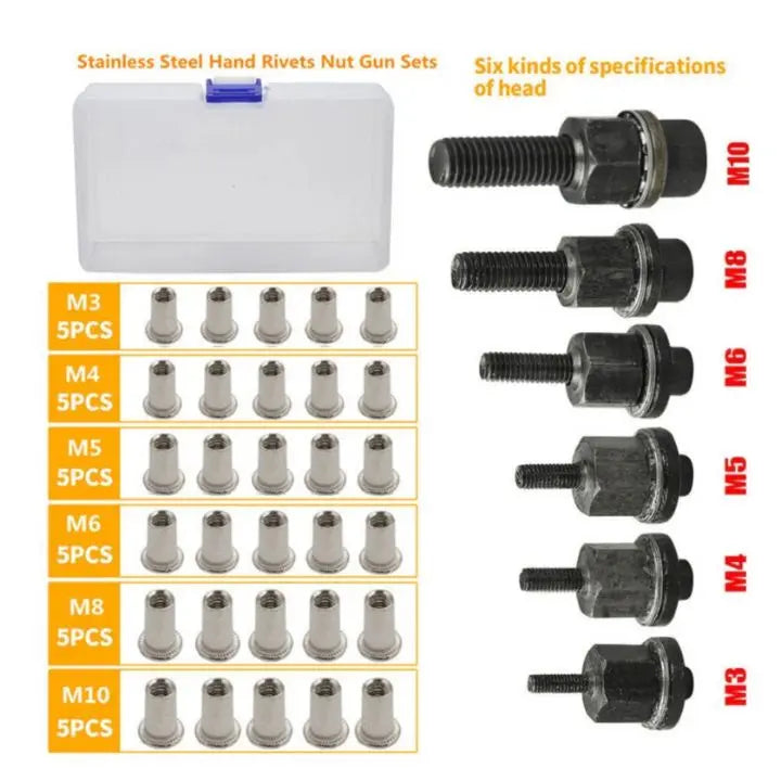 BowLift | High-Quality Nutsert Set with Countersunk Head (100 Pieces)
