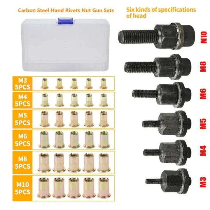 BowLift | High-Quality Nutsert Set with Countersunk Head (100 Pieces)