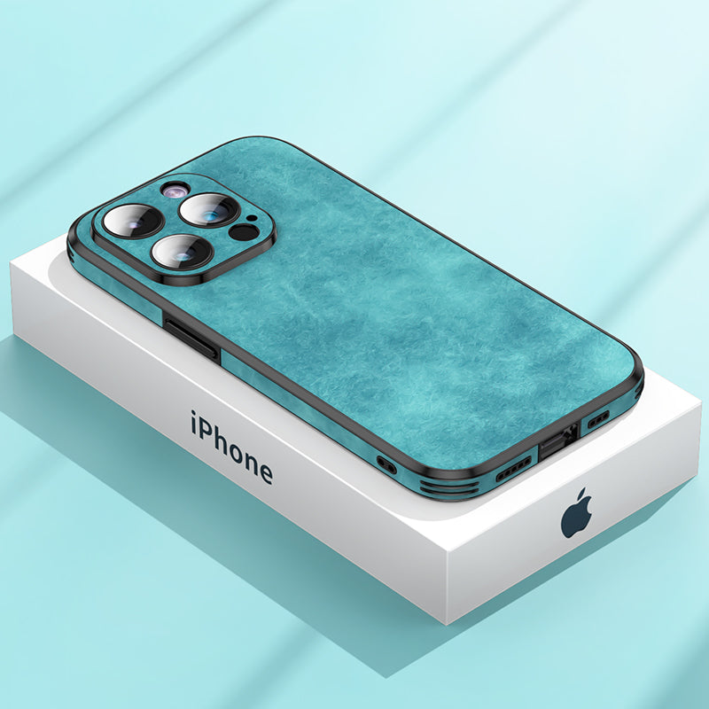 BowLift | High-quality leather iPhone case with shockproof camera protection cover bag | MagSafe case for Apple iPhone 15/14/13 Pro Max Plus | Armor cover phone case