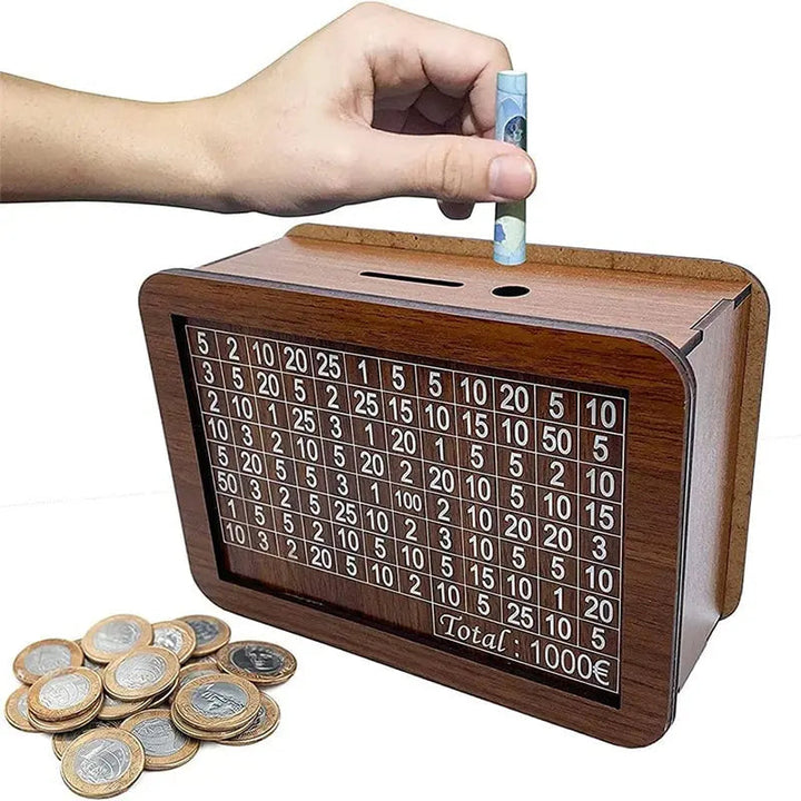 BowLift | Wooden piggy bank with counter – Durable and Decorative