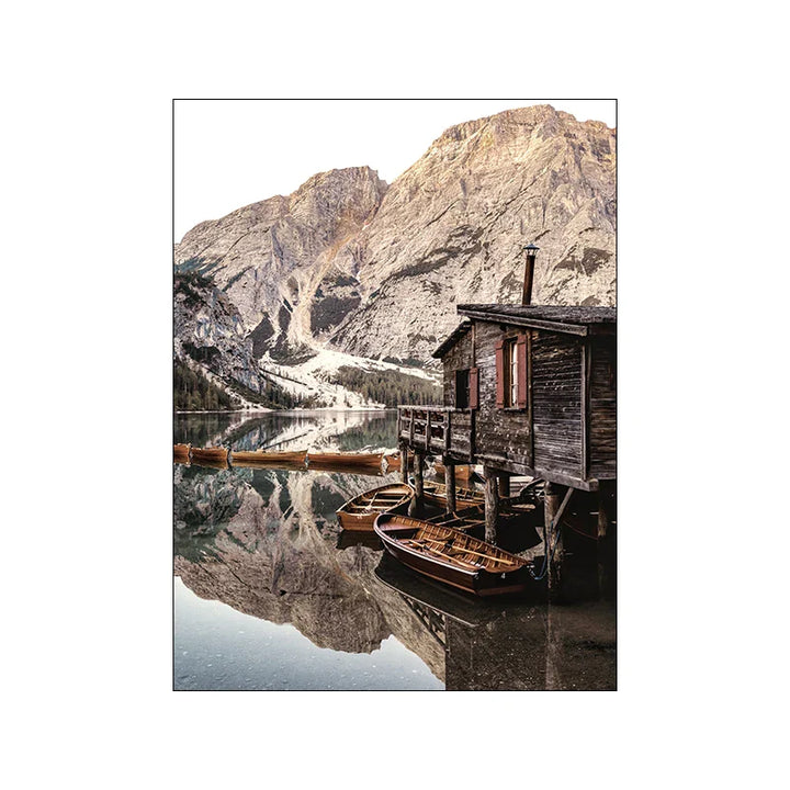 Home Sweet Home Rustic Woodland Forest Lake Landscape Gallery Wall Art Fine Art Canvas Prints Pictures Of Calm For Living Room Decor | Bowlift