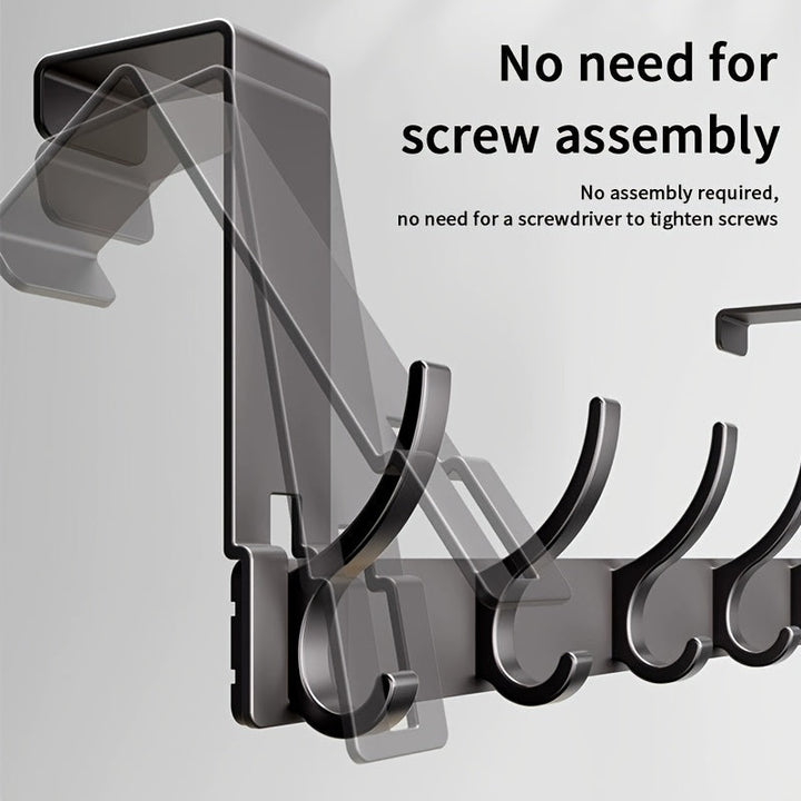 SlimLine Door Hook – Mounting System without Drilling made of Sturdy Aluminum | Bowlift