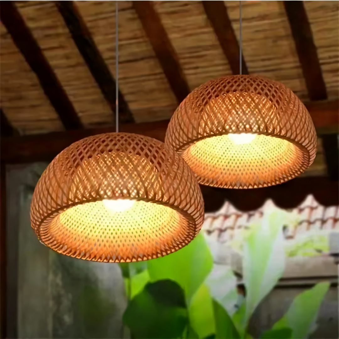 BowLift | Aesthetic Wicker Pendant Lamp