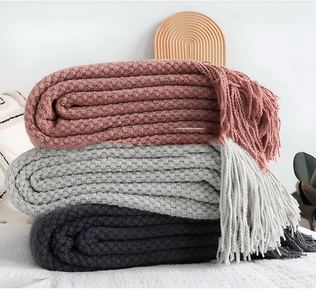 BowLift | KNITCOVE – Stylish knit fleece blanket
