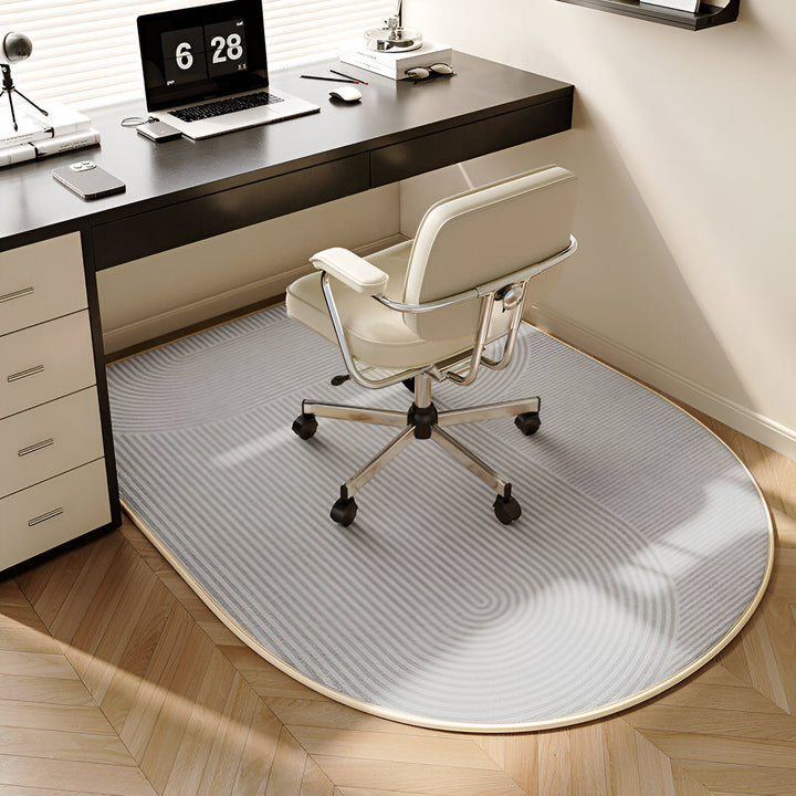 BowLift | ComfiOval Rug Beige – Non-slip Velour Rug, 60x90 to 180x250 cm