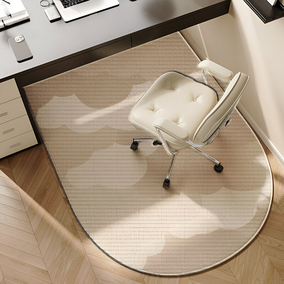 BowLift | ComfiOval Rug Beige – Non-slip Velour Rug, 60x90 to 180x250 cm