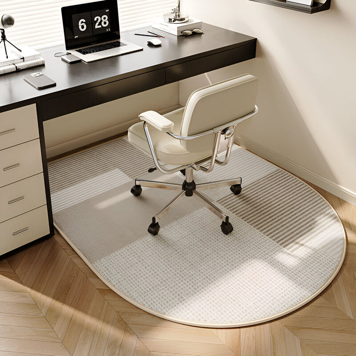 BowLift | ComfiOval Rug Beige – Non-slip Velour Rug, 60x90 to 180x250 cm