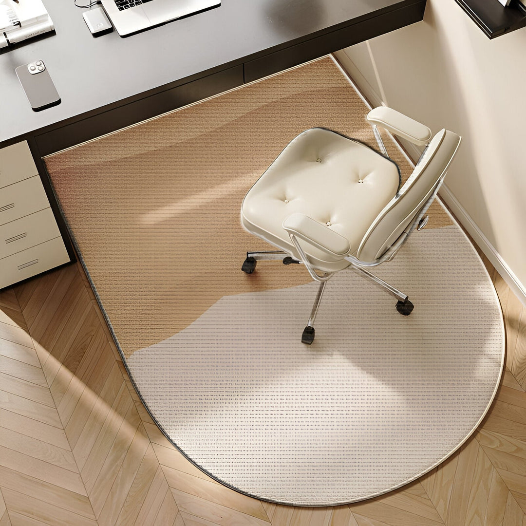BowLift | ComfiOval Rug Beige – Non-slip Velour Rug, 60x90 to 180x250 cm