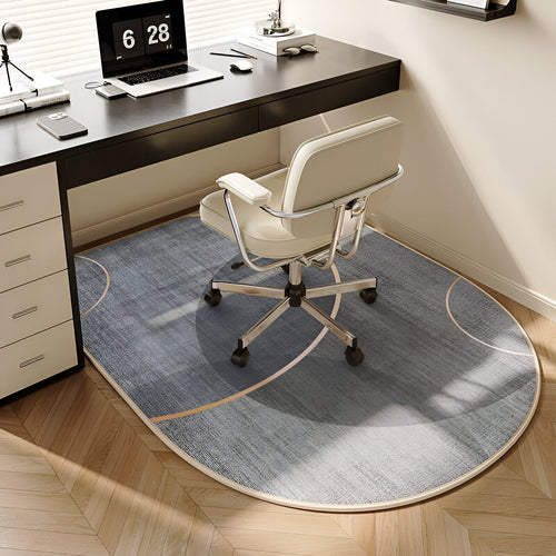 BowLift | ComfiOval Rug Beige – Non-slip Velour Rug, 60x90 to 180x250 cm