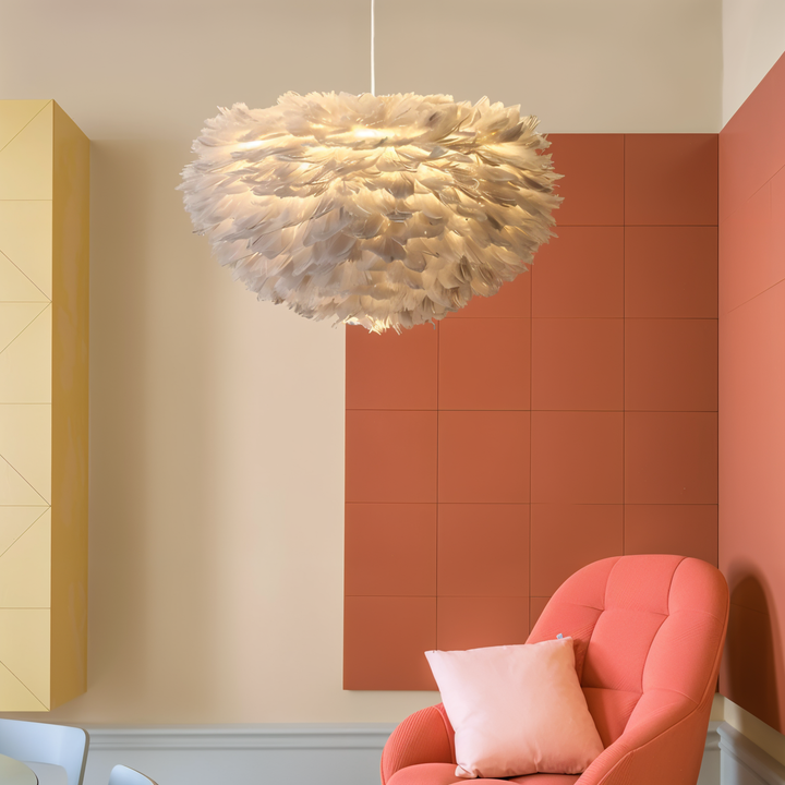 BowLift | Dreamcatcher Feather Chandelier - Handmade, adjustable pendant light