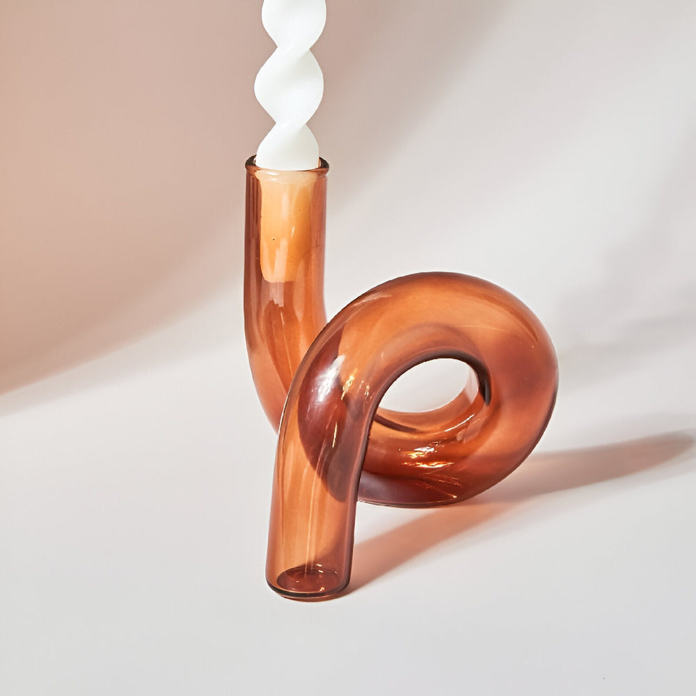 BowLift | Elegant Glass Vase with Integrated Candle Holder