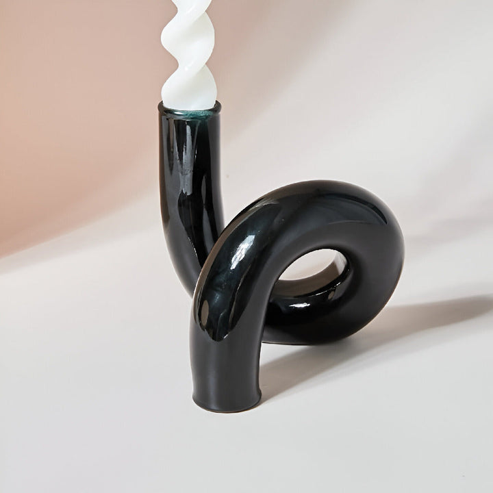 BowLift | Elegant Glass Vase with Integrated Candle Holder