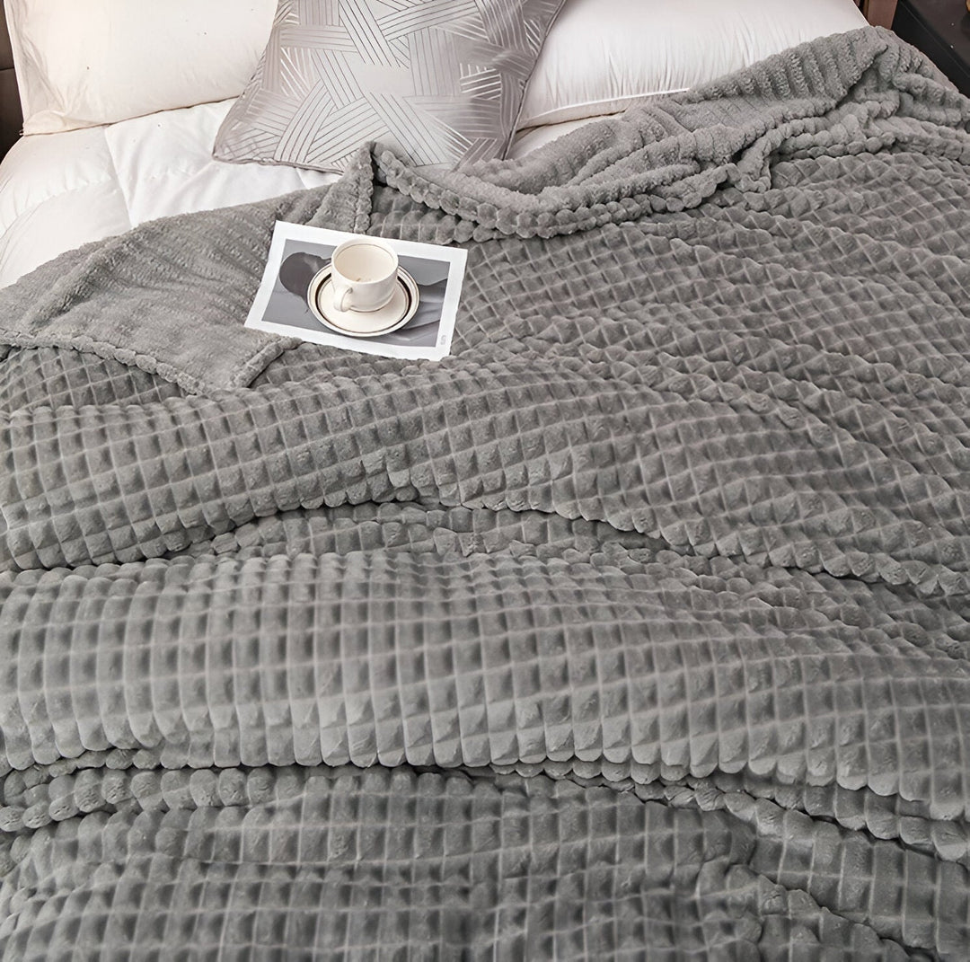 BowLift | EliteWave Plaid - Ultrafluffy structured coral fleece blanket