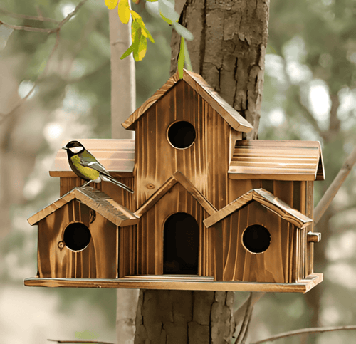BowLift | Hanging Wooden Birdhouse