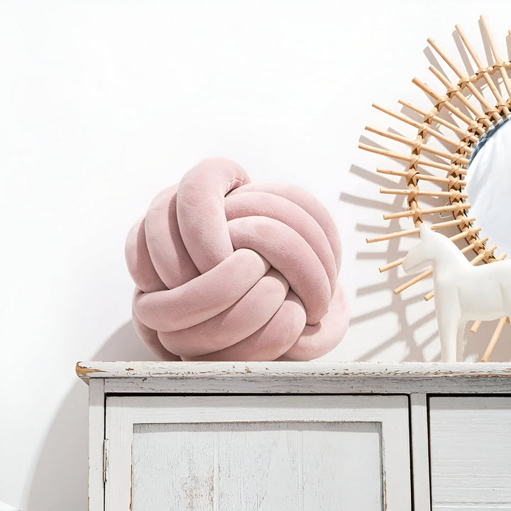 BowLift | Handmade Knotted Round Decorative Pillow