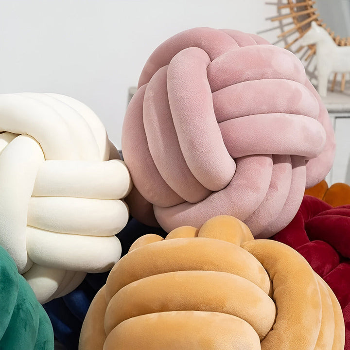BowLift | Handmade Knotted Round Decorative Pillow