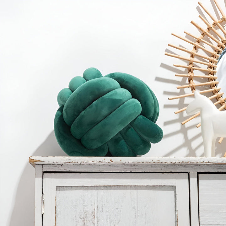 BowLift | Handmade Knotted Round Decorative Pillow