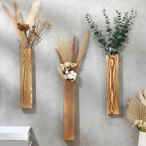 BowLift | Wooden Wall Vase | Rectangular Plant Shelf 30 cm