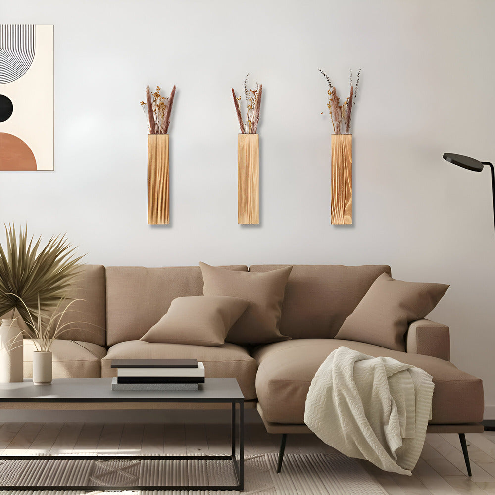 BowLift | Wooden Wall Vase | Rectangular Plant Shelf 30 cm