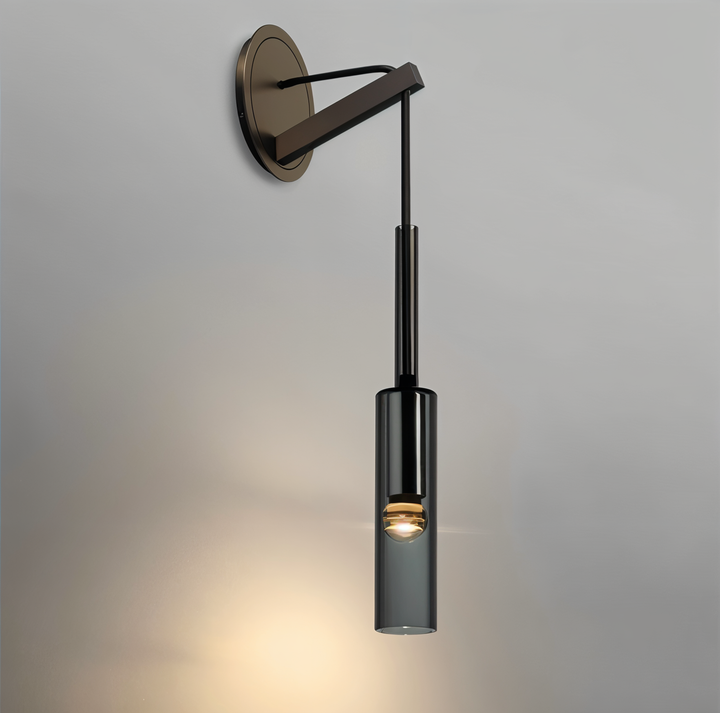 Minimalist Wall Lamp with Smoke Glass – Orvane | Bowlift