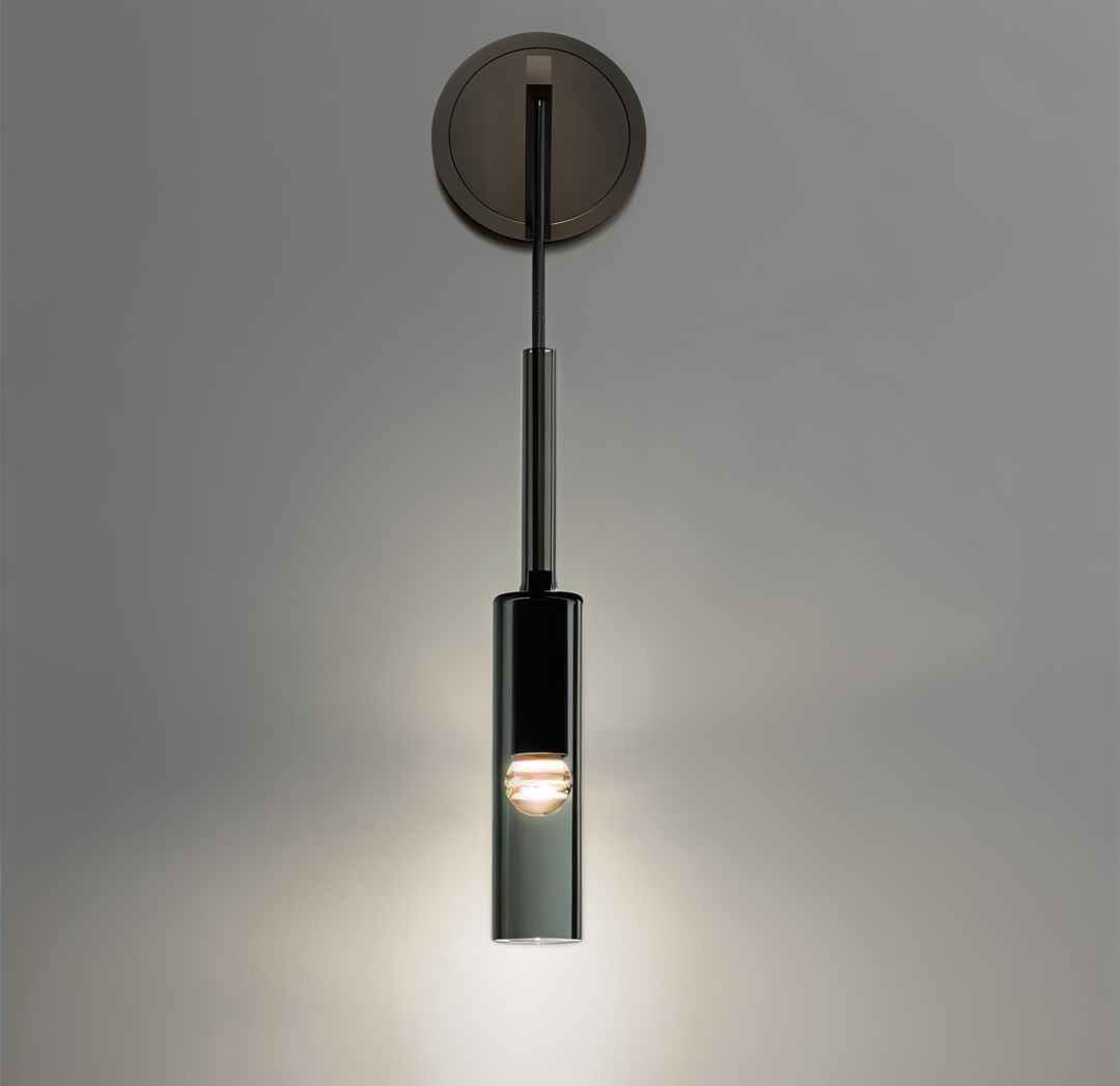 Minimalist Wall Lamp with Smoke Glass – Orvane | Bowlift