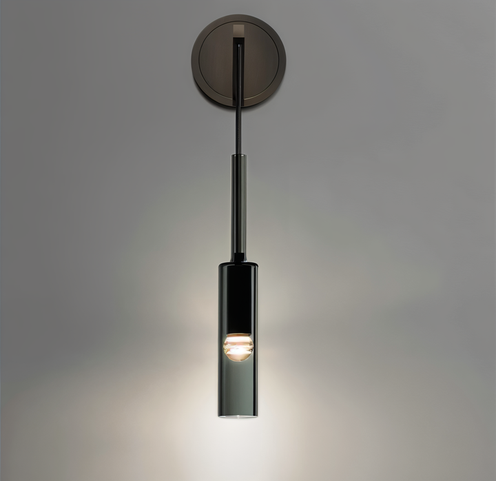 Minimalist Wall Lamp with Smoke Glass – Orvane | Bowlift