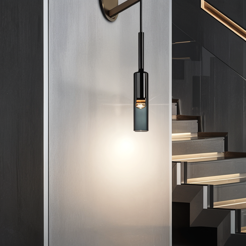 Minimalist Wall Lamp with Smoke Glass – Orvane | Bowlift