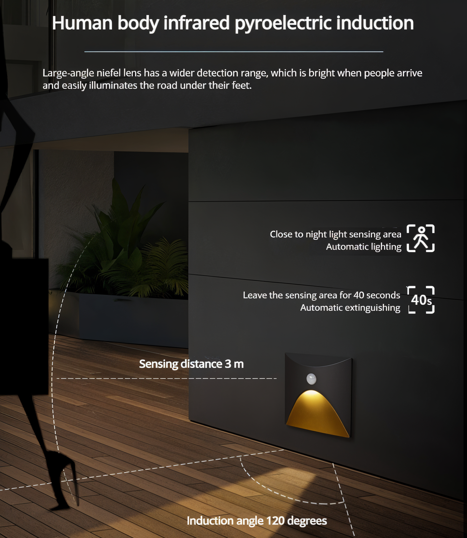 BowLift | LuminiPath - Waterproof IP65 Wall Light - Indoor and Outdoor Wall Light - Motion Sensor Wall Light LED