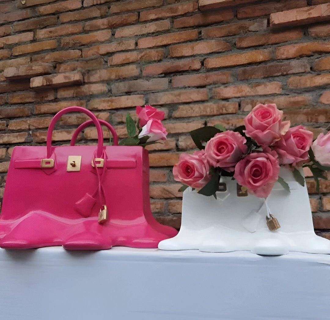 BowLift | Stylish Resin Vase in Handbag Silhouette