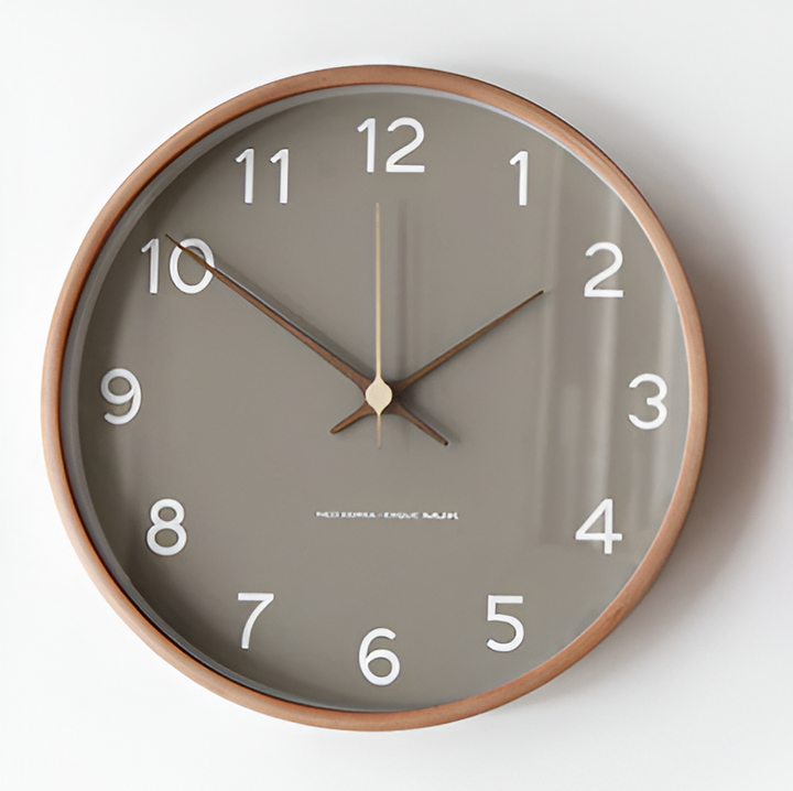 BowLift | Elegant Wall Clock Made of Wood – Silent, Large (30 cm)