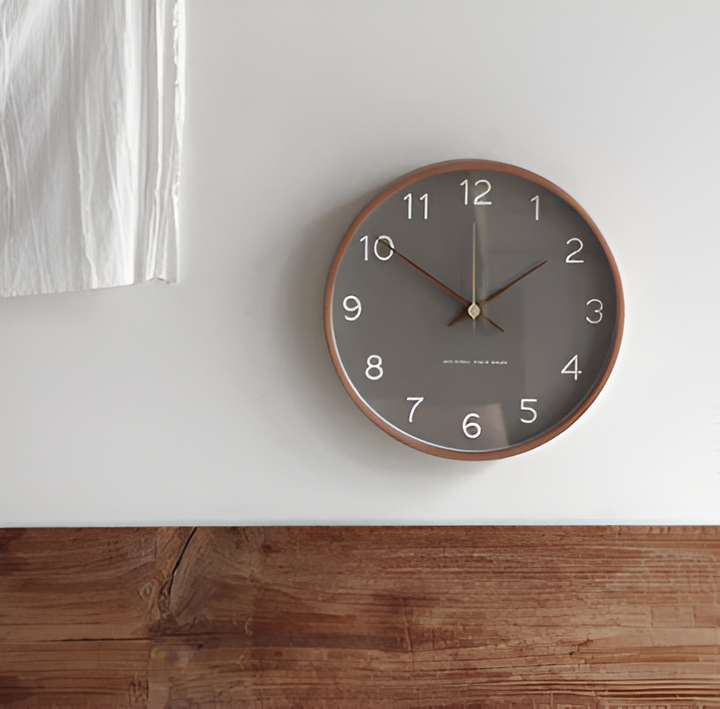 BowLift | Elegant Wall Clock Made of Wood – Silent, Large (30 cm)