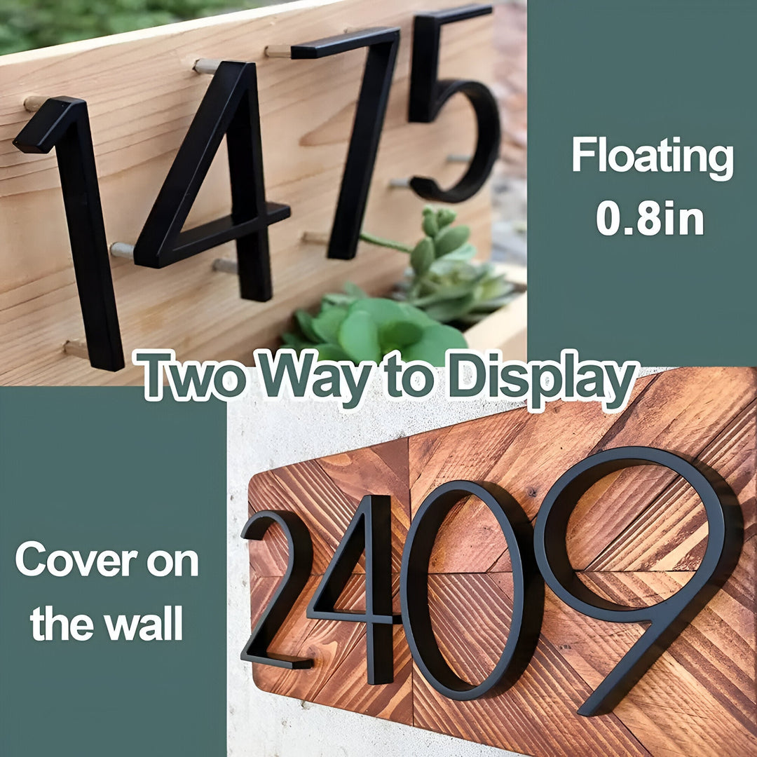BowLift | Black Full House Number - House Number Modern - House Number Sign