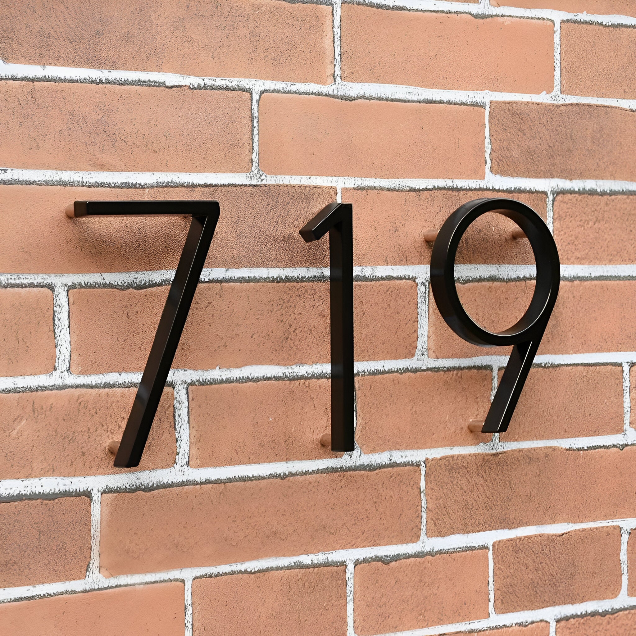 BowLift | Black Full House Number - House Number Modern - House Number Sign